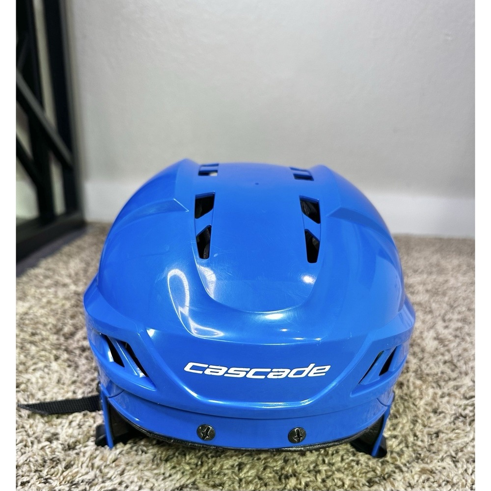 Cascade CHX Blue Yellow Hockey Helmet Adjustable HECC Adult Size Large